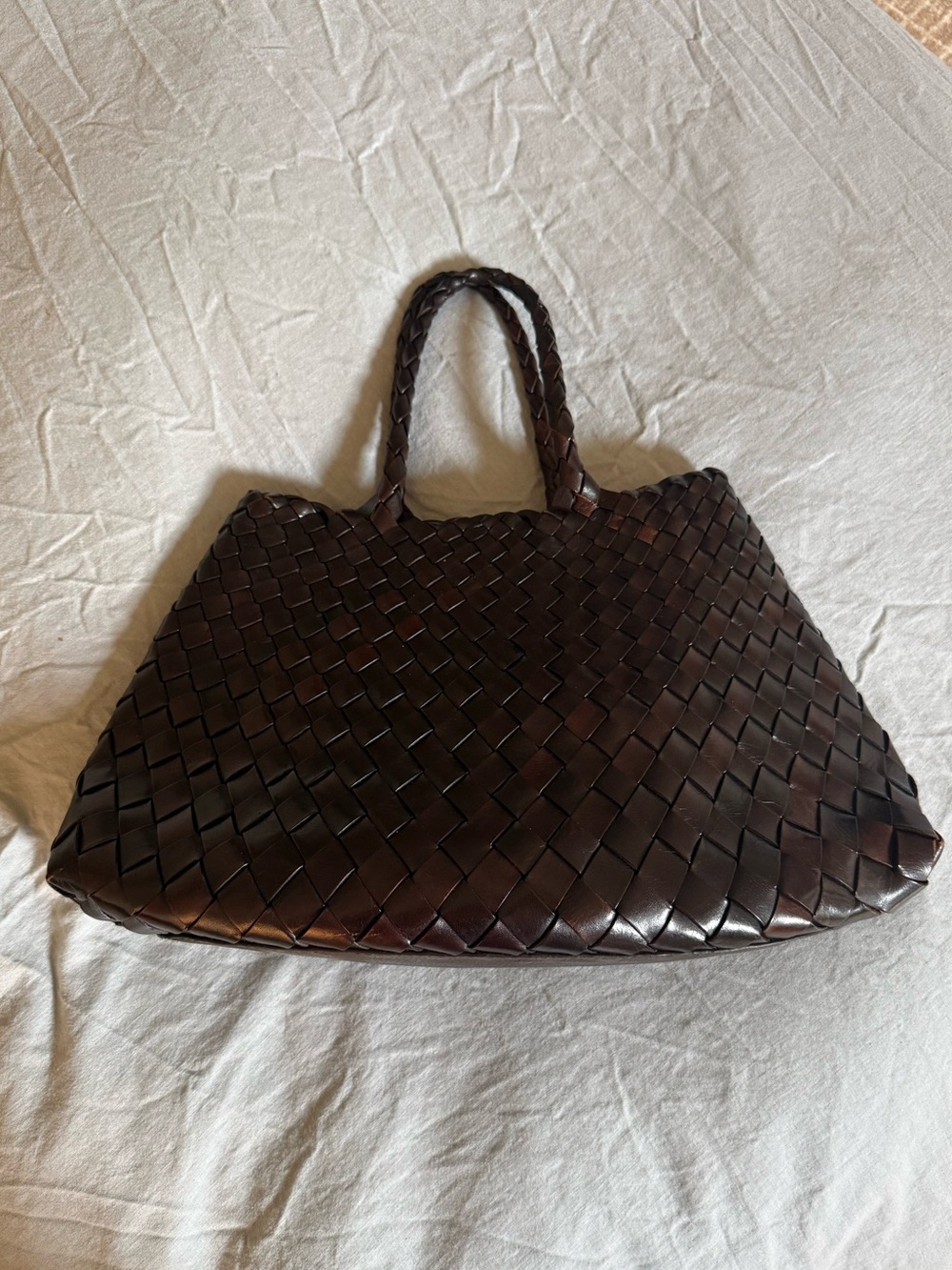 Dragon Diffusion Brown Leather Top Handle Bag